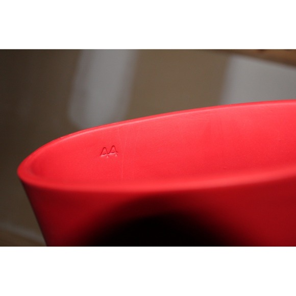 Prada Red Rubber Rain Boots Ankle Logo Monolithic Chunky Sole Mens Size 44‎